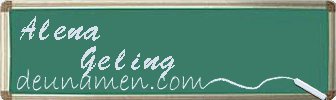 Alena Geling Visitenkarte